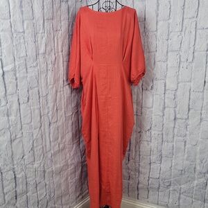 Stunning Red Maxi Dress Chest 21 In. Lg. 56‎ In.